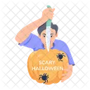 Talla De Halloween Talla De Calabaza Celebracion De Halloween Icono