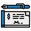 Talonario de cheques  Icono