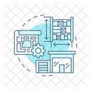 Tamanho Layout Industrial Ícone