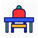 School Table Chair Icon