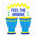 Tambores De Mao Djembe Musica Ícone