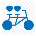 Tandem Bycicle Valentine Icon