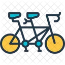 Tatandem Bicycle Bicycling Icon