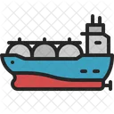 Tanker Ship Oil Logistic Icon