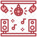 Tanzflache Spiegelkugel Musik Symbol