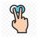 Two Fingers Tap Icon