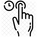 Tap And Hold Hand Touch Gestures Icon