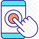 Tap on smartphone screen  Icon