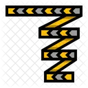 Tape Caution Barricade Icon