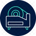 Tape Dispenser Neon Glow Icon