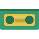 Tape Record Design Cassette Icon