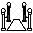 Tapis Rouge Cordon Entree Icône