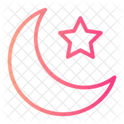 Half moon icon (Symbol png) pink