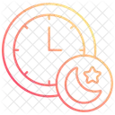 Tarde En La Noche Tiempo De Espera Horas Extras Icono