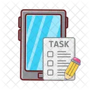 Tarea Negocios Lista De Verificacion Icono