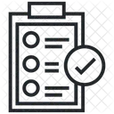 Tarea Completa Marca De Verificacion Documento Verificado Icono