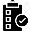 Tarea Completa Marca De Verificacion Documento Verificado Icono