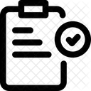 Verificacion De Tareas Lista De Verificacion Verificada Lista De Trabajo Verificada Icono