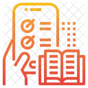 Aprendizaje Electronico Telefono Inteligente Libro Electronico Icono