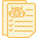 Robot Tareas Duotono Linea Icono Icono