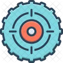 Target Accurate Cogwheel Icon