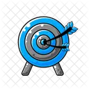 Blue Target With An Arrow In The Center Icon