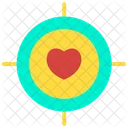 Love Target Love Heart Icon