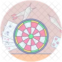 Target Bullseye Archery Dartboard Icon