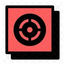 Target Goal Neubrutalism Icon