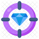 Diamond Target Diamond Aim Diamond Objective Icon