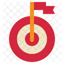 Target Flag Dartboard Icon