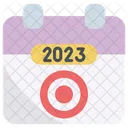 Target 2023 Calendar Symbol