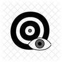 Black Monochrome Eye On Target Illustration Target Goal Icon
