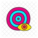 Vibrant Eye On Target Illustration Target Goal Icon