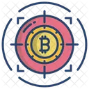 Target Bitcoin Target Crypto Currency Icon