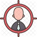 Target Employee Recruit Employee Headhunter Icon
