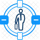 Target Employee Transfer Man Icon