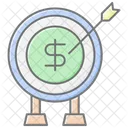 Target Finance Lineal Color Icon Icon