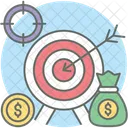 Business Goal Target Finance Money Aim Icon