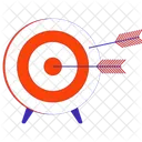Aim Icon Target Hitting Arrows Archery Aim Shooting Icon