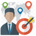Target Location Project Management Target Person Icon