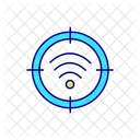 Target on wifi sign  Icon