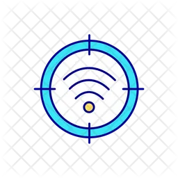 Target on wifi sign  Icon