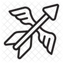 화살표 운동 경기 날개 아이콘