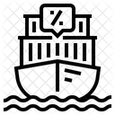 Percentagemtarifa Chinaanddustradewar Tarifa Ícone