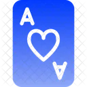 Tarjeta De As Del Corazon Icon