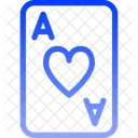 Tarjeta De As Del Corazon Icon