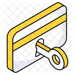 Tarjeta de cajero automático segura  Icono