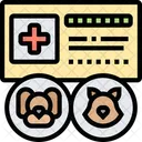 Tarjeta de contacto para mascotas  Icono