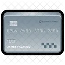 Tarjeta de crédito de plata  Icono